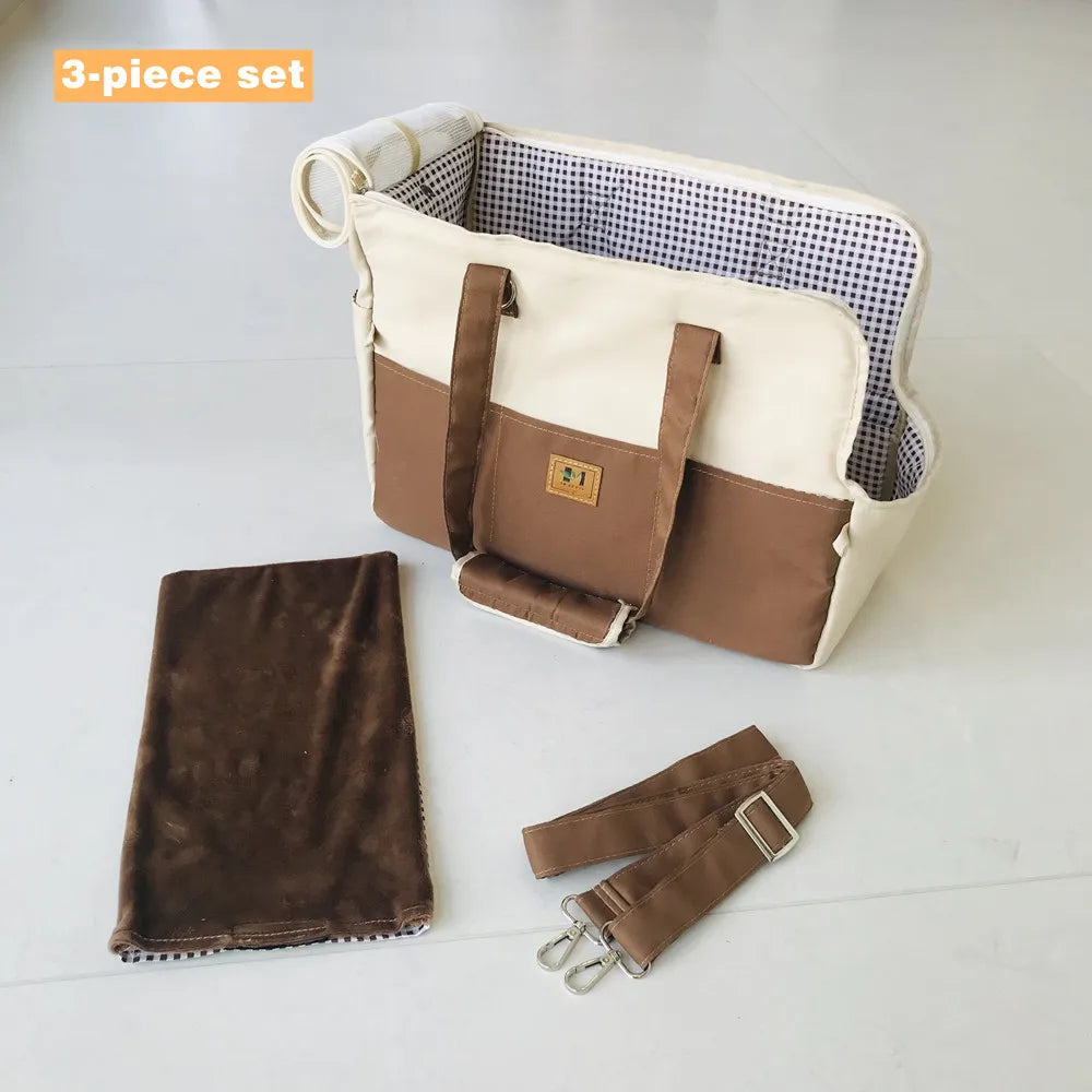 Blue Padded Pet Travel Carrier