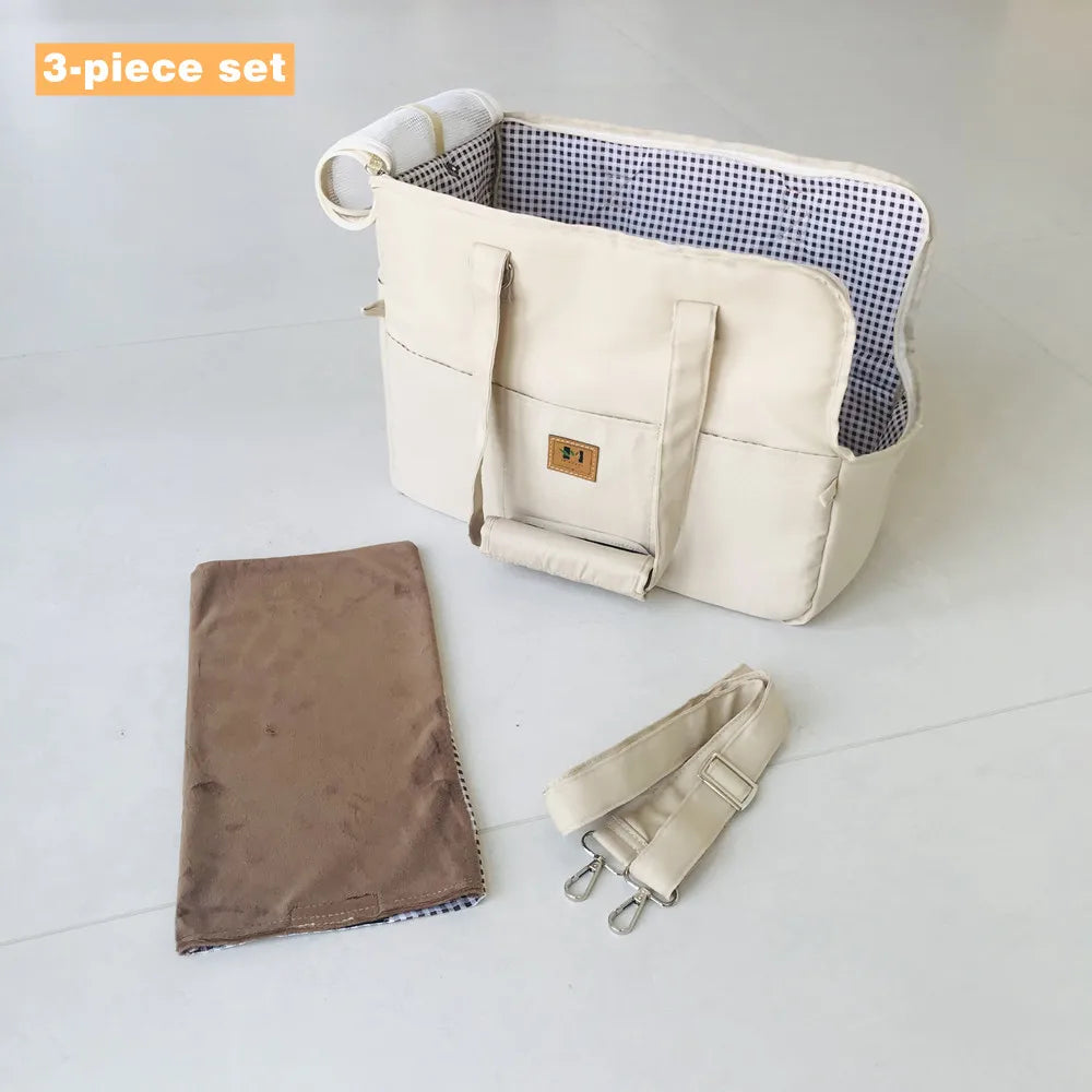 Blue Padded Pet Travel Carrier
