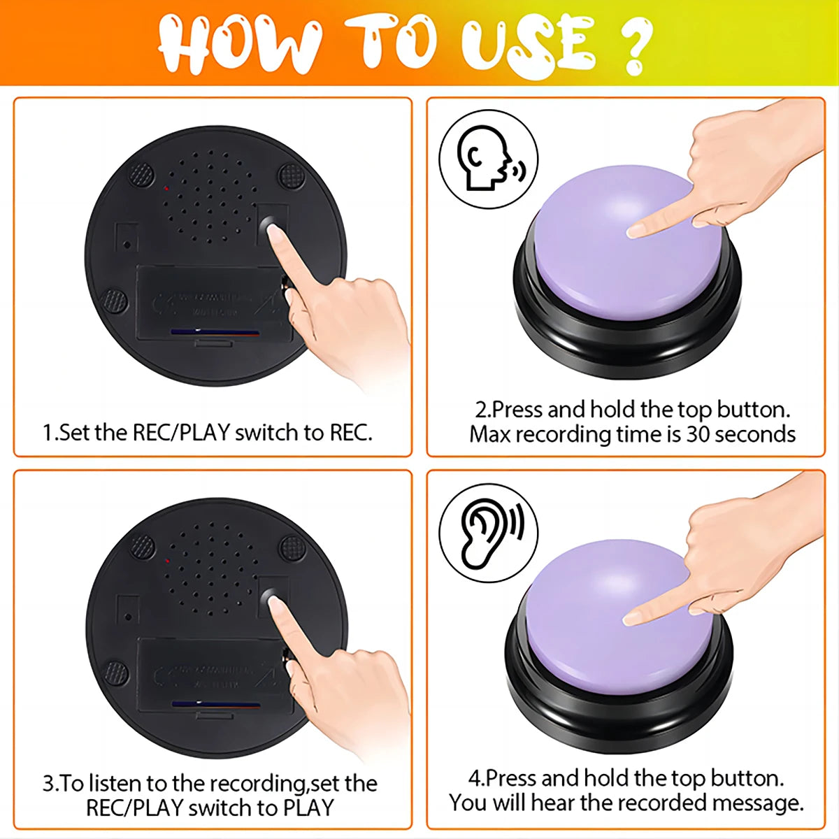Recordable Training Buttons for Dogs