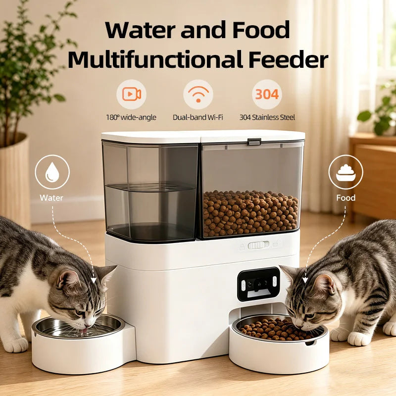 8L Smart Pet Feeder with Camera & Water Station