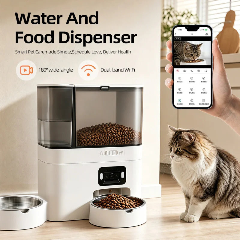 8L Smart Pet Feeder with Camera & Water Station