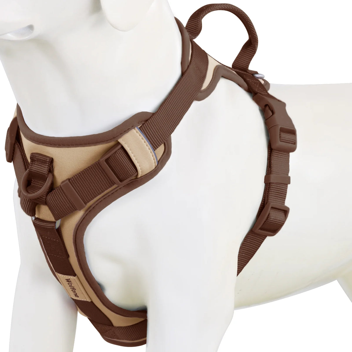 Caffeine Brown Colorblock Dog Harness