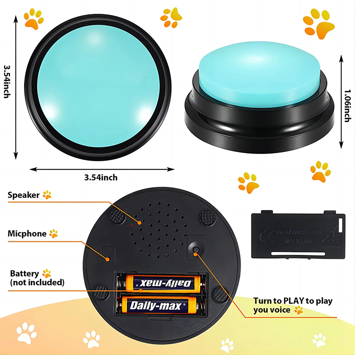 Recordable Training Buttons for Dogs
