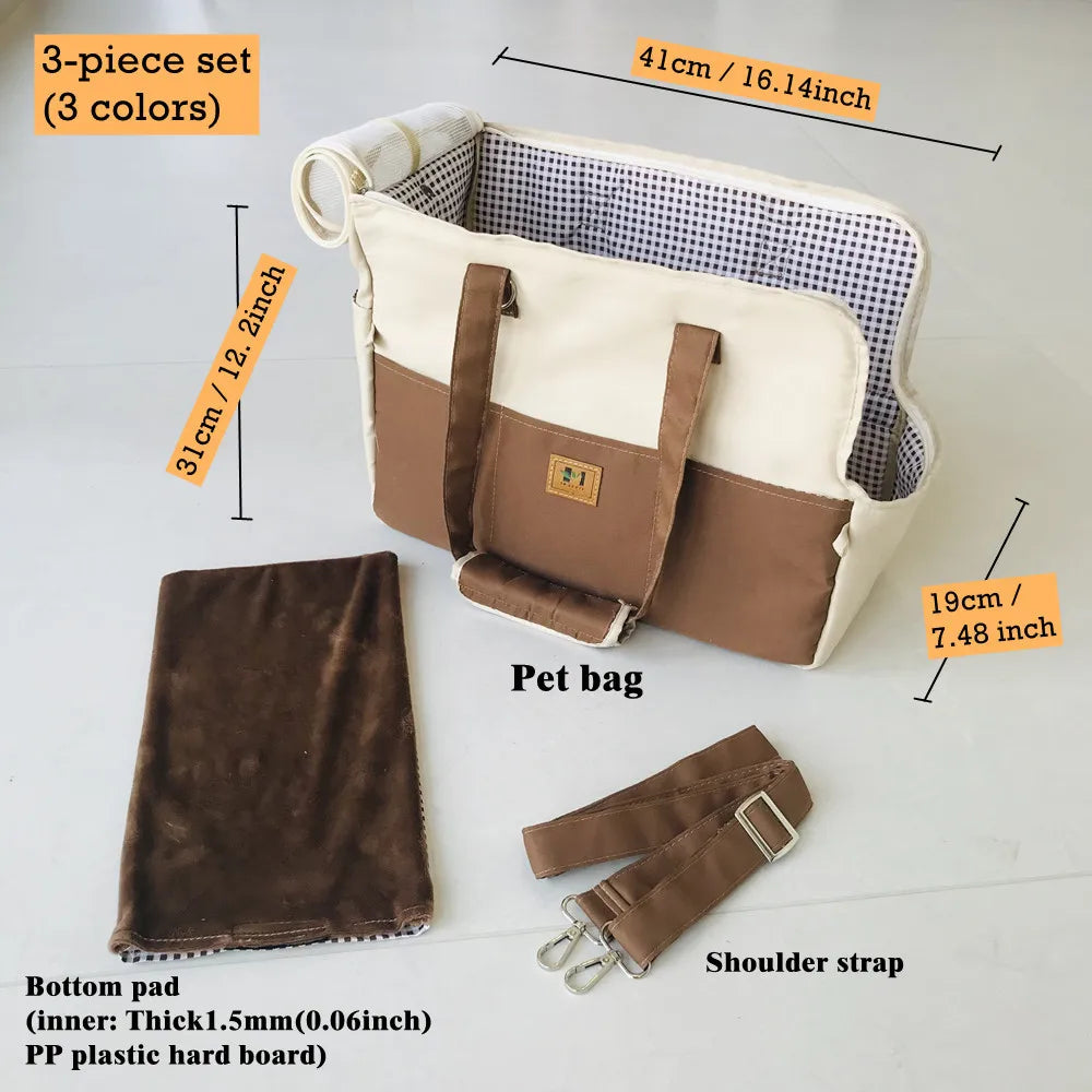 Blue Padded Pet Travel Carrier