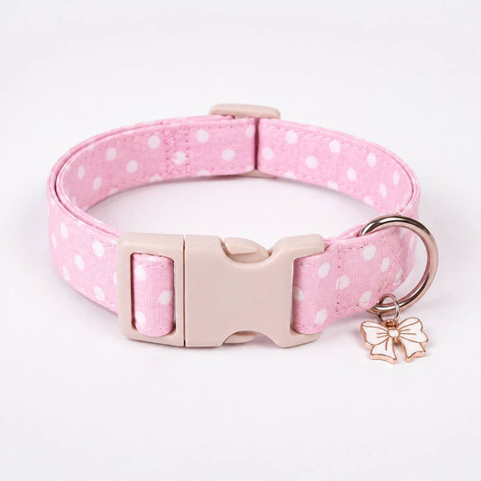 Polka Dot Print Dog Collar
