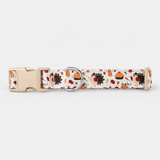 Thanksgiving Print Dog Collar